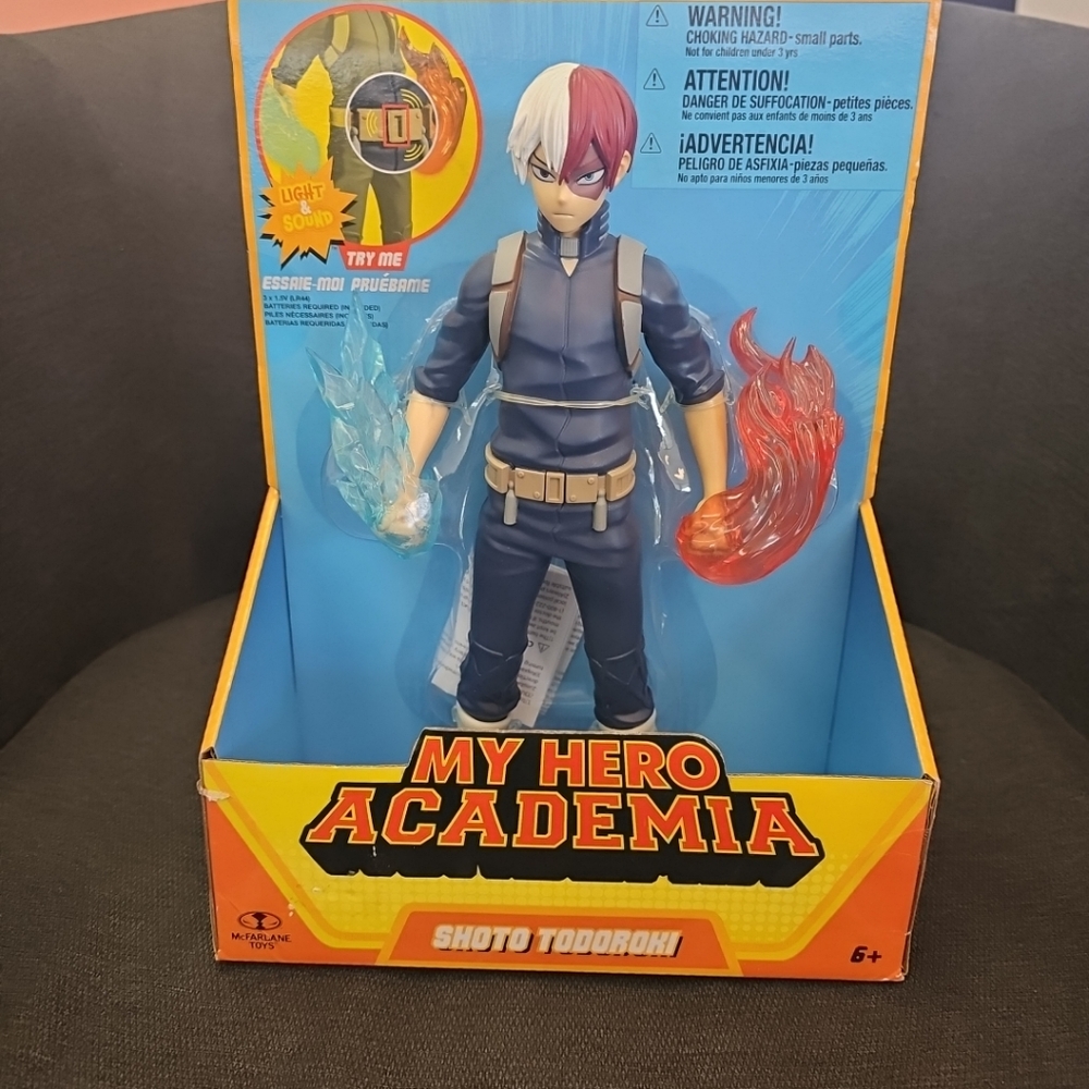 2021 NIB My Hero Academia Shoto Todoroki 12" Light & Sound Figure McFarlane
